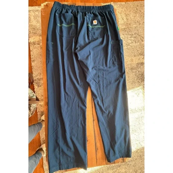 Carhartt Force Scrub cross flex pants scrub bottoms navy blue Tall 2xl - Picture 12 of 12